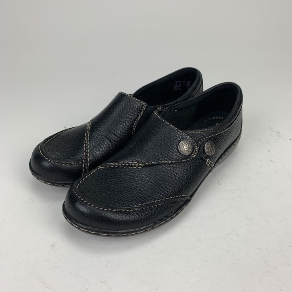 Clarks Womens Ashland Lane Q Black Shoes 6.5